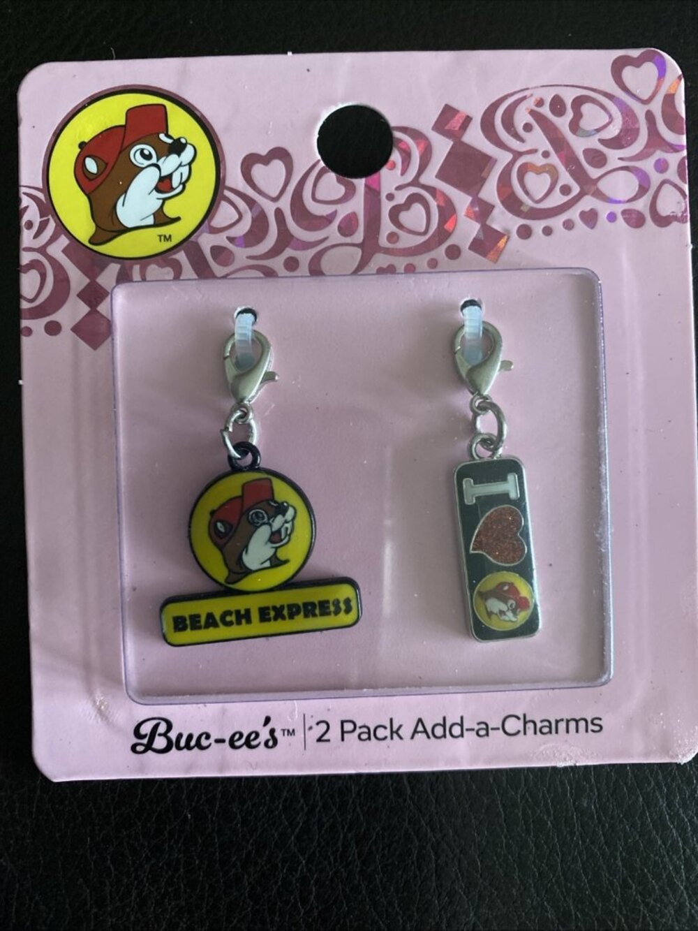 Buc-ee’s 2 Pack Add-a-Charms Beach Express Alabama I Love Buc-ee’s Beaver NWT
